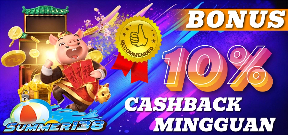 Bonus CashBack Mingguan 10%